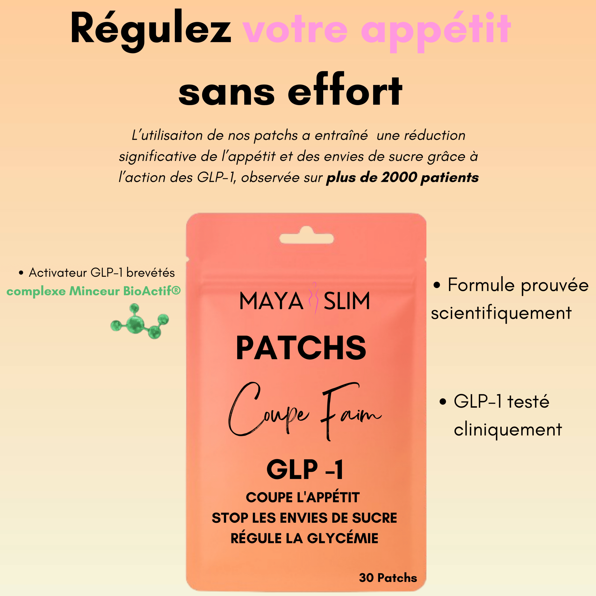 Patchs Coupe - Faim GLP - 1 - Maya Slim