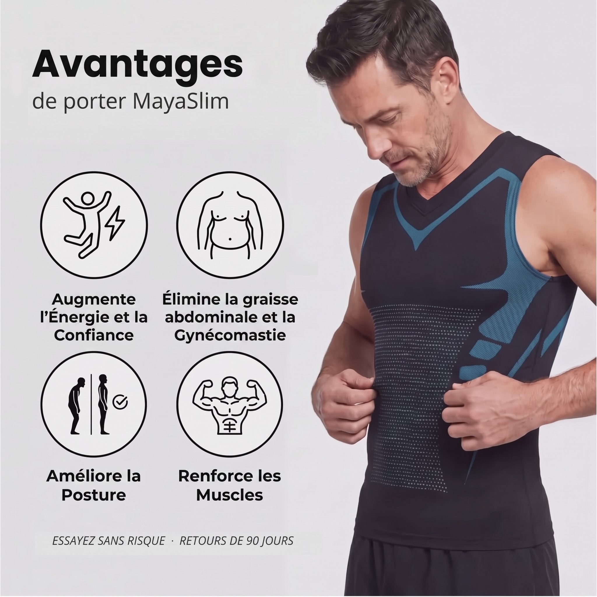 Débardeur Gainant Col V Homme Maya Slim - Maya Slim